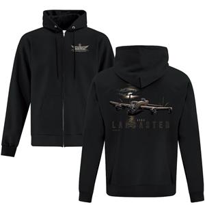 Avro Lancaster Full Zip Hoodie Black MEDIUM