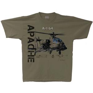 AH-64 Apache T-Shirt Green X-LARGE