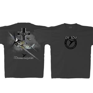 Messerschmitt Bf-109 T-Shirt Grey MEDIUM