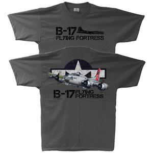 B-17 Flying Fortress T-Shirt Charcoal LARGE