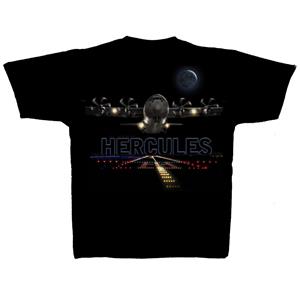 Hercules C-130 T-Shirt Black LARGE DISCONTINUED