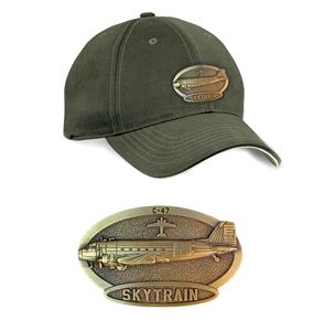 C-47 Skytrain Brass Badge Cap Khaki Green