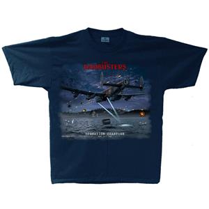 Dambusters Lancaster T-Shirt Navy Blue MEDIUM