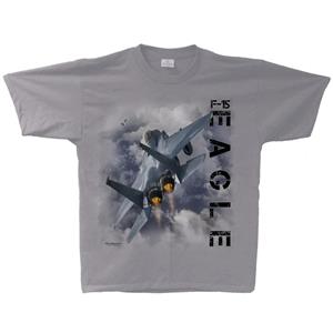 F-15 Eagle Flight T-Shirt Silver MEDIUM