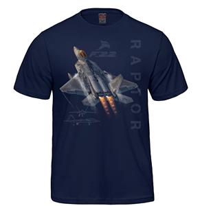 F-22 Raptor T-Shirt Navy Blue MEDIUM
