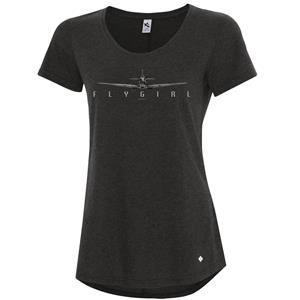 Flygirl Spitfire T-Shirt Charcoal LADIES 2X-LARGE