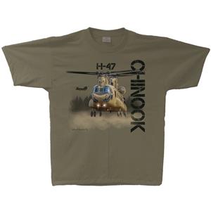 H-47 Chinook T-Shirt Military Green LARGE