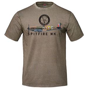 Spitfire Mk II Profile T-Shirt Grey LARGE
