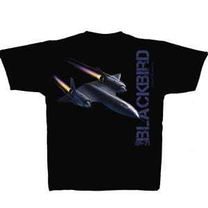 Lockheed SR-71 Blackbird T-Shirt Black LARGE