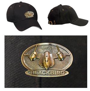 SR-71 Blackbird Brass Badge Cap Black
