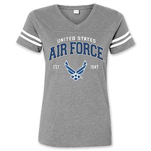 US Air Force T-Shirt Grey LADIES 2X-LARGE