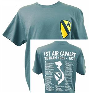 1st Air Cavalry Division Vietnam 1965-1973 T-Shirt Blue LARGE