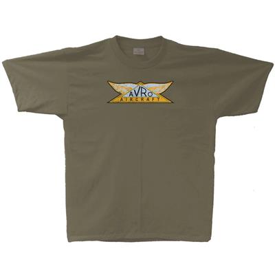 Avro Aircraft Vintage Logo T-Shirt Military Green LARGE - Click Image to Close