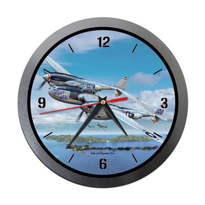 P-38 Lightning Flight Wall Clock - Click Image to Close