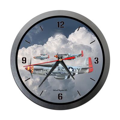 P-51 Mustang Profile Wall Clock - Click Image to Close