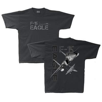 F-15 Eagle T-Shirt Charcoal SMALL - Click Image to Close