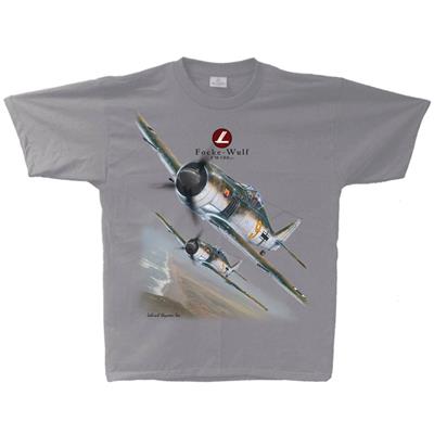 Focke-Wulf FW190 T-Shirt Silver 2X-LARGE - Click Image to Close