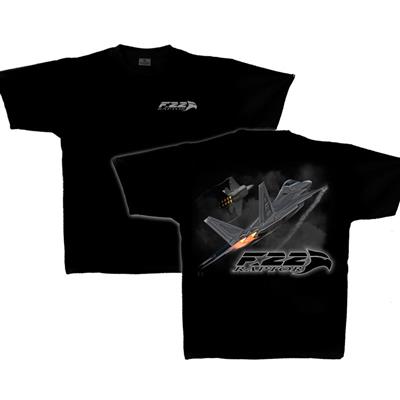 F-22 Raptor T-Shirt Black SMALL - Click Image to Close