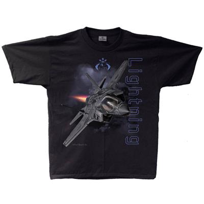 F-35 Lightning II T-Shirt Black YOUTH SMALL 6-8 - Click Image to Close