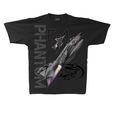 F-4 Phantom II USN T-Shirt Charcoal Grey LARGE - Click Image to Close