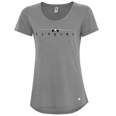 Flygirl F-14 Tomcat T-Shirt Light Grey LADIES SMALL - Click Image to Close