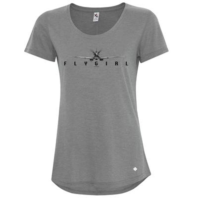 Flygirl Spitfire T-Shirt Light Grey LADIES 2X-LARGE - Click Image to Close