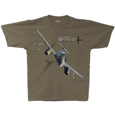 Messerschmitt Me-262 Stormbird T-Shirt Green MEDIUM - Click Image to Close