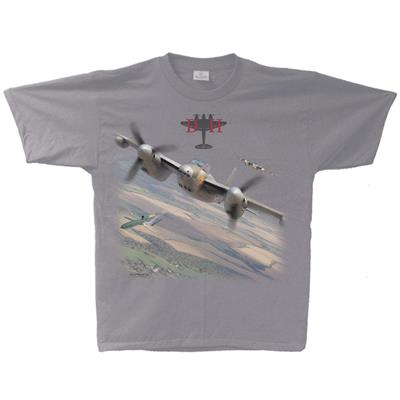 De Havilland Mosquito Flight T-Shirt Silver 2X-LARGE - Click Image to Close