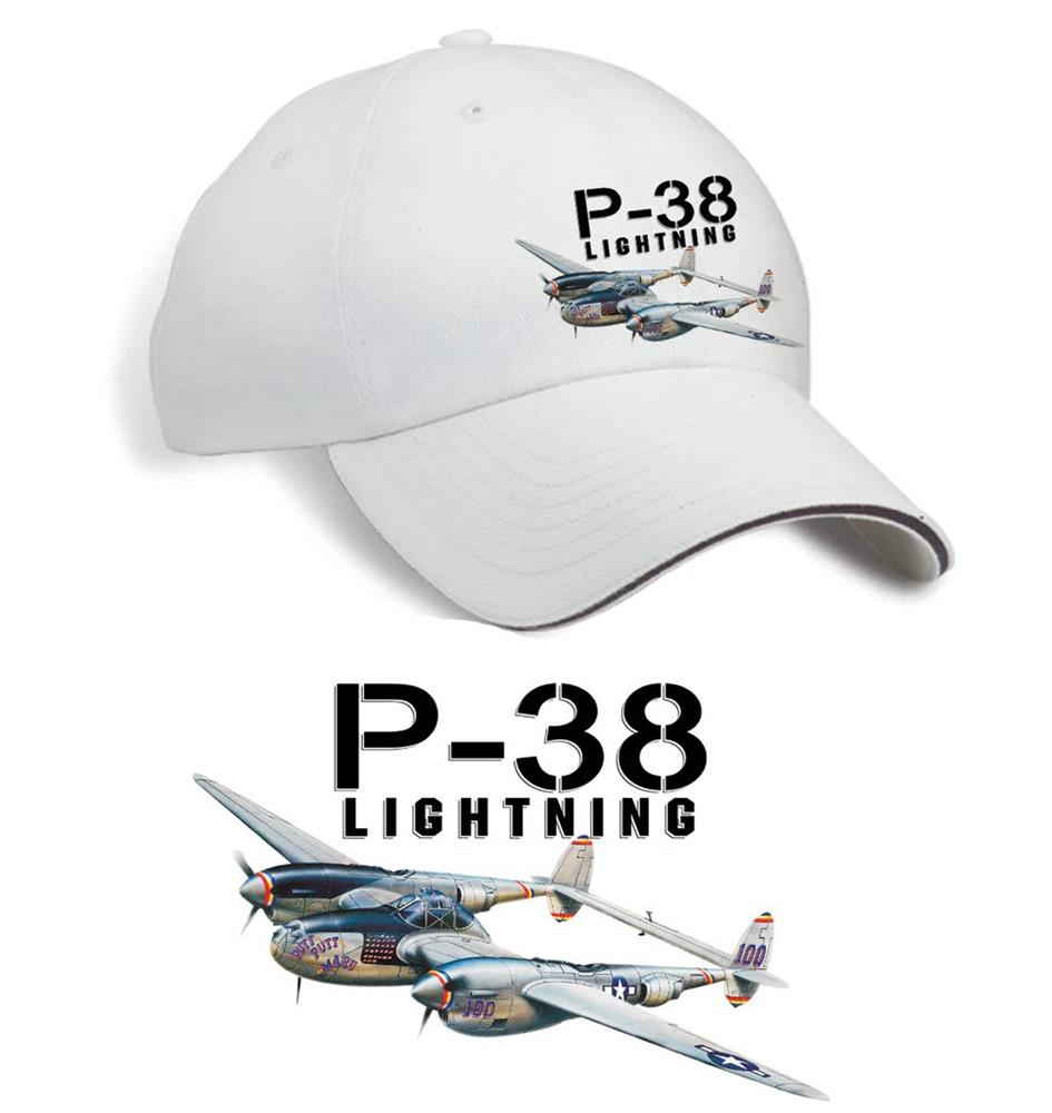 P-38 Lightning Printed Cap Stone - Click Image to Close
