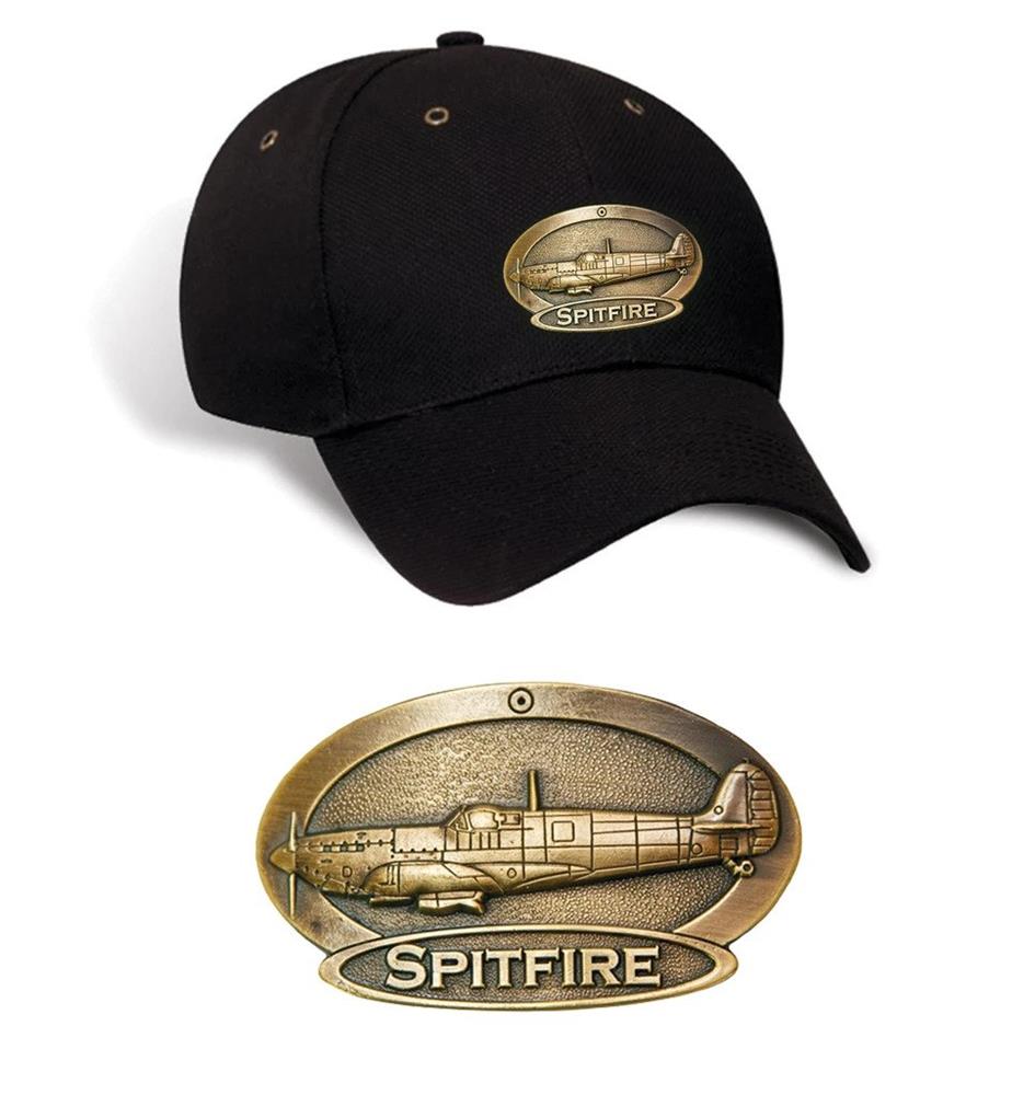 Spitfire Brass Badge Cap Black - Click Image to Close