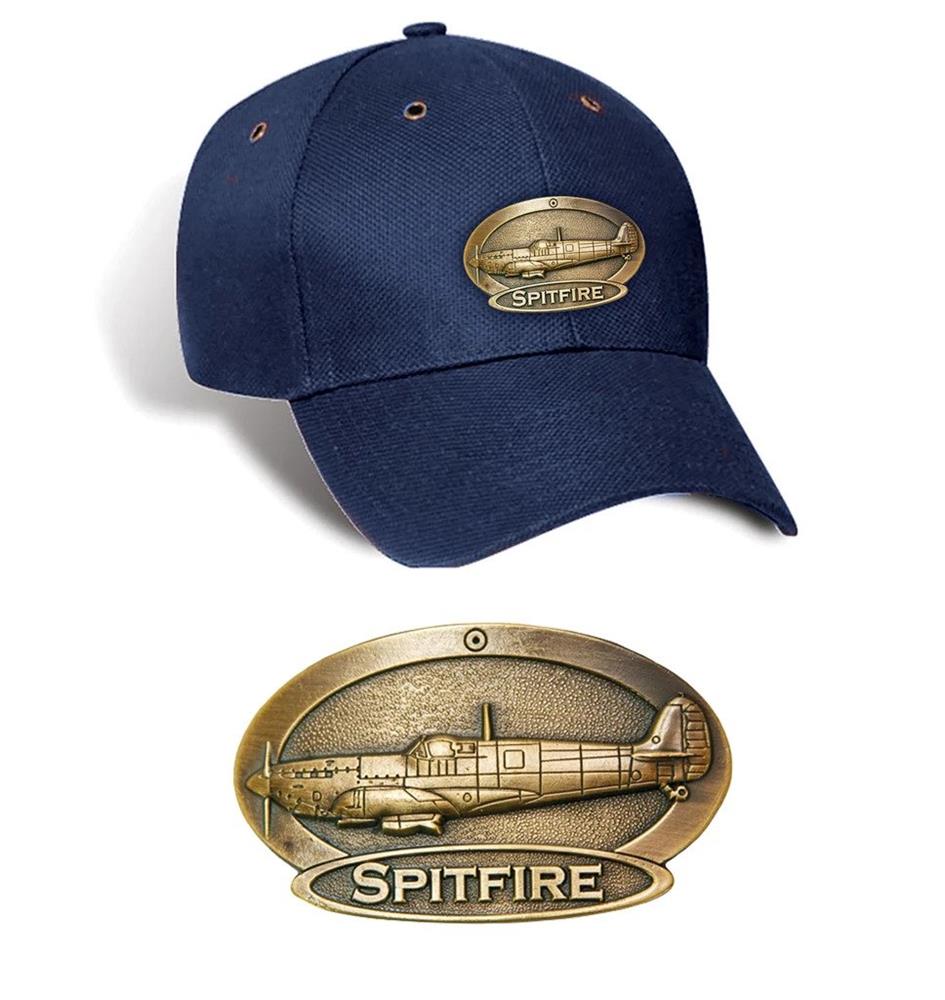 Spitfire Brass Badge Cap Navy Blue - Click Image to Close