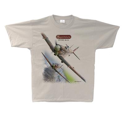 Spitfire MkVb-2 T-Shirt Sand MEDIUM - Click Image to Close