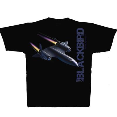 Lockheed SR-71 Blackbird T-Shirt Black LARGE - Click Image to Close