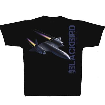Lockheed SR-71 Blackbird T-Shirt Black YOUTH LARGE 14-16 - Click Image to Close