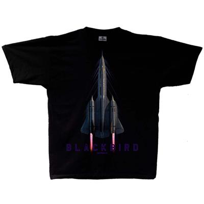 Lockheed SR-71 Blackbird Pure Vertical T-Shirt Black YOUTH LARGE 14-16 - Click Image to Close