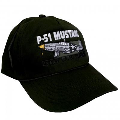 P-51 Mustang USAAF WWII Legend Cap Black DISCONTINUED - Click Image to Close