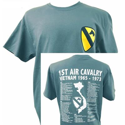 1st Air Cavalry Division Vietnam 1965-1973 T-Shirt Blue 3X-LARGE - Click Image to Close