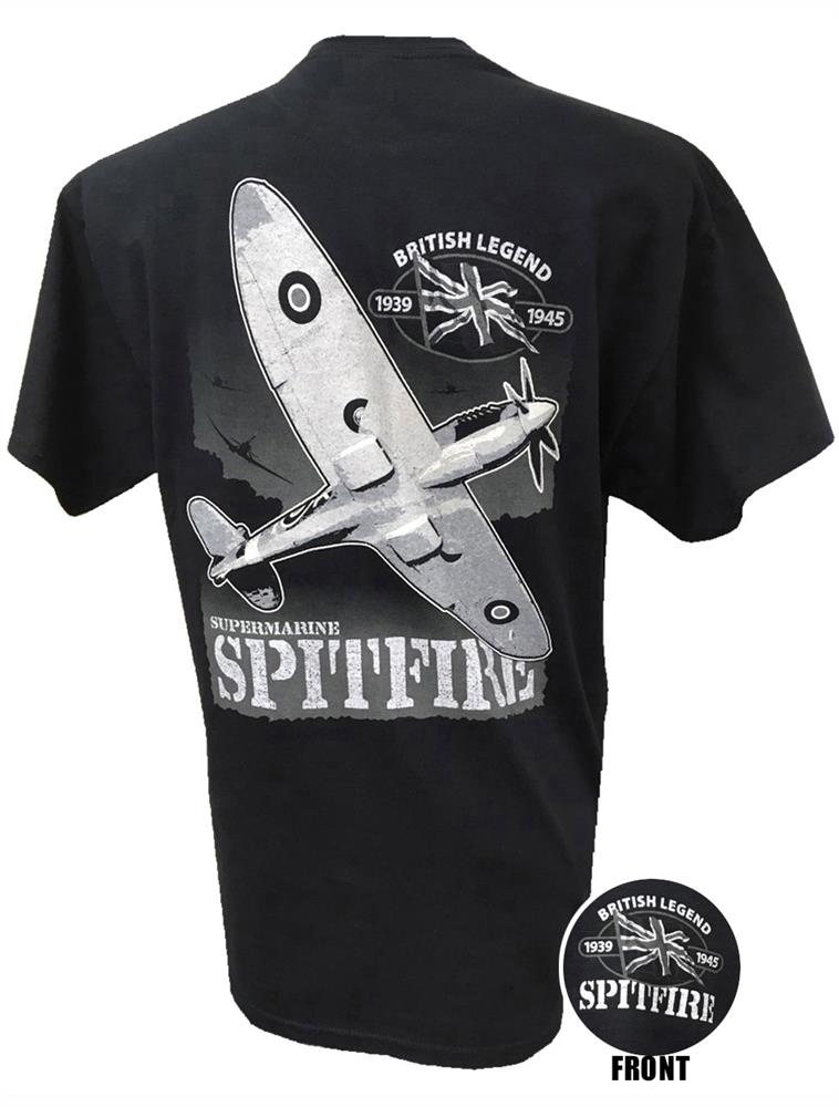 Spitfire British Legend Action T-Shirt Blue MEDIUM - Click Image to Close