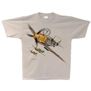 Messerschmitt Bf-109 Vintage T-Shirt Sand LARGE