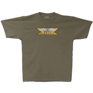 Avro Aircraft Vintage Logo T-Shirt Military Green 3X-LARGE