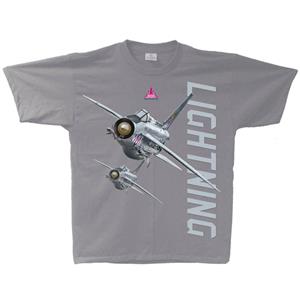 English Electric Lightning Vintage T-Shirt Silver Grey MEDIUM