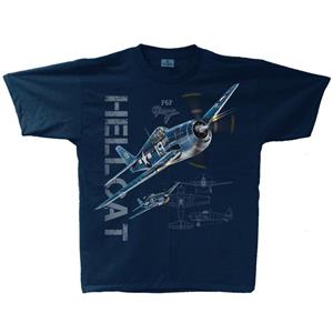 F6F Hellcat Vintage T-Shirt Navy X-LARGE