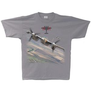 De Havilland Mosquito Flight T-Shirt Silver X-LARGE