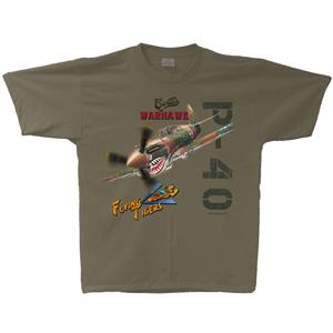 P-40 Warhawk T-Shirt Green MEDIUM