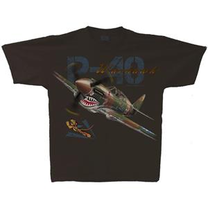 P-40 Warhawk T-Shirt Brown SMALL