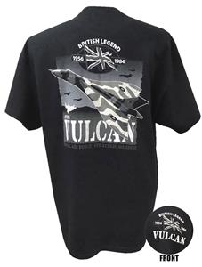 Avro Vulcan British Legend Action T-Shirt Black 3X-LARGE